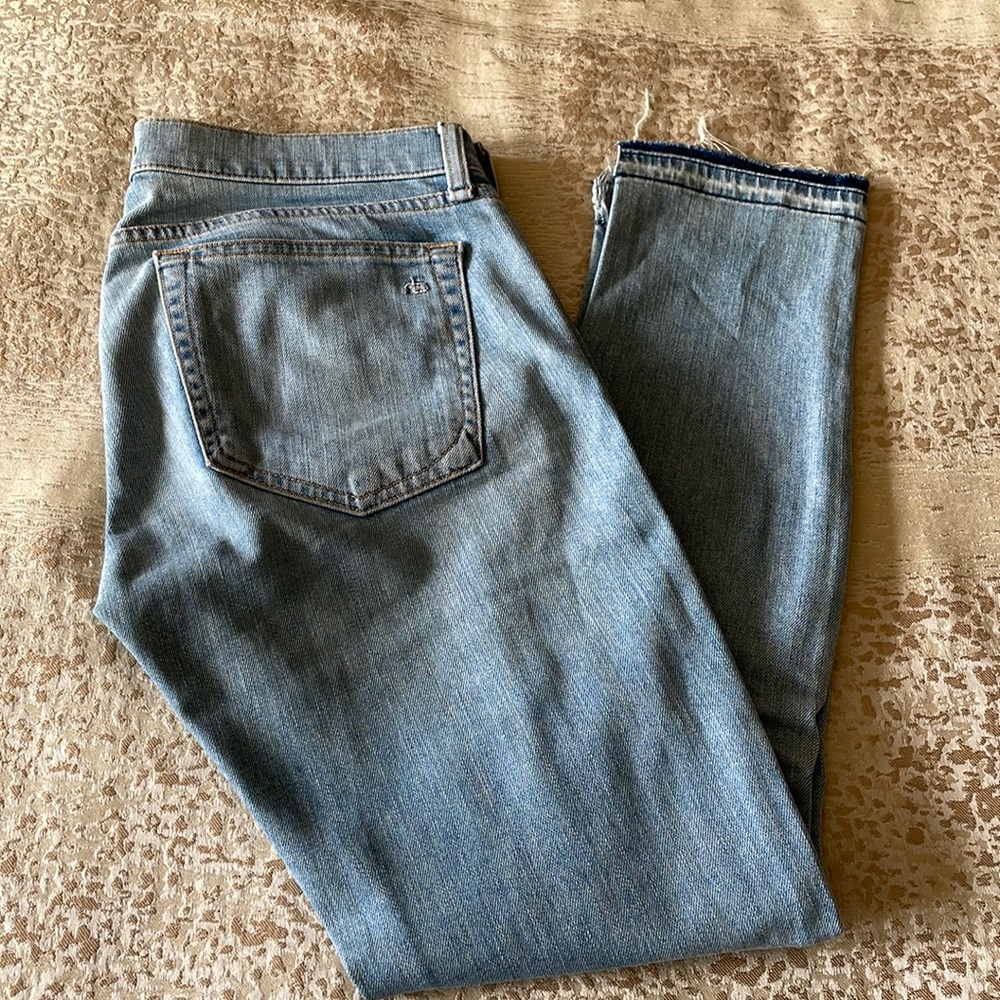 PREOWNED WOMENS RAG & BONE DRE CAPRI JEANS, SIZE 24